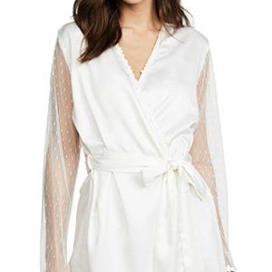 Flora Nikrooz Showstopper Charmeuse Robe With Lace
